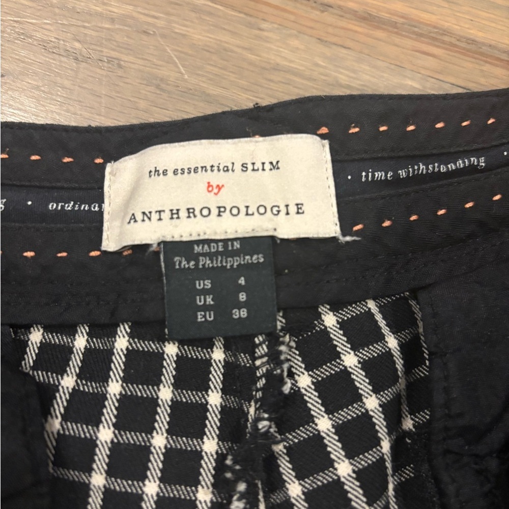 Anthropologie Black and White Essential Slim. XS - Picture 6 of 9